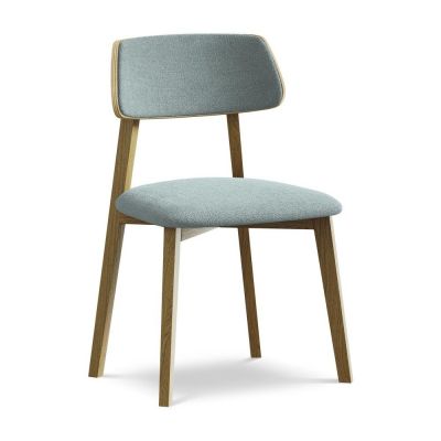 Scaun de dining albastru din lemn masiv Niu âu0080Makamii