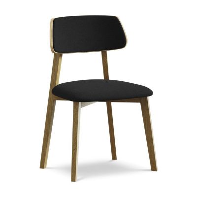 Scaun de dining negru din lemn masiv Niu âu0080Makamii