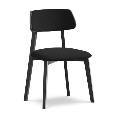 Scaun de dining negru din lemn masiv Niu âu0080Makamii