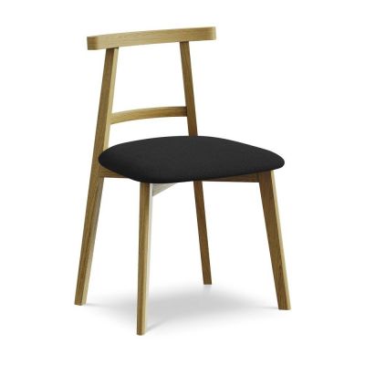 Scaun de dining negru din lemn masiv Ohelo âu0080Makamii