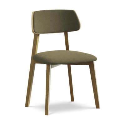 Scaun de dining verde din lemn masiv Niu âu0080Makamii