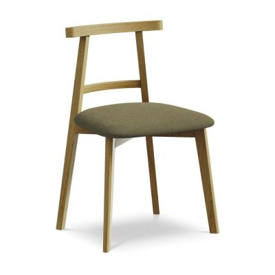 Scaun de dining verde din lemn masiv Ohelo âu0080Makamii