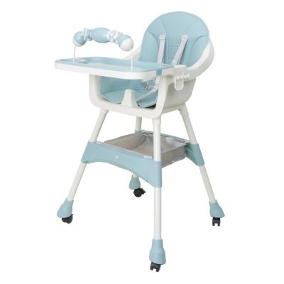 Scaun de Masa Copii, Maxim 50 kg, 5-72 Luni, Albastru Deschis