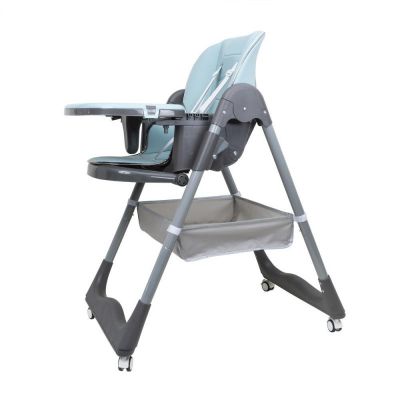 Scaun de Masa Copii, Maxim 50 kg, Inaltime Reglabila, 12-36 Luni, Albastru