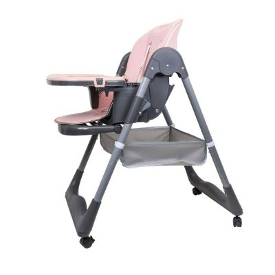 Scaun de Masa Copii, Maxim 50 kg, Inaltime Reglabila, 12-36 Luni, Roz