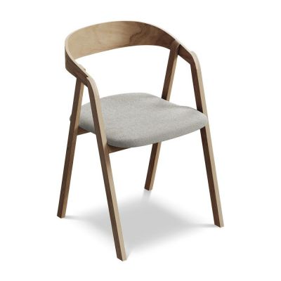 Scaun de sufragerie gri deschis din lemn masiv Erika âu0080Makamii