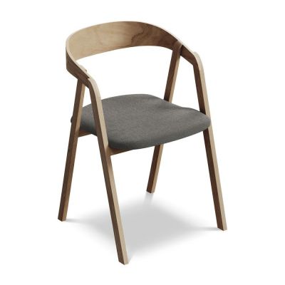 Scaun de sufragerie gri din lemn masiv Erika âu0080Makamii