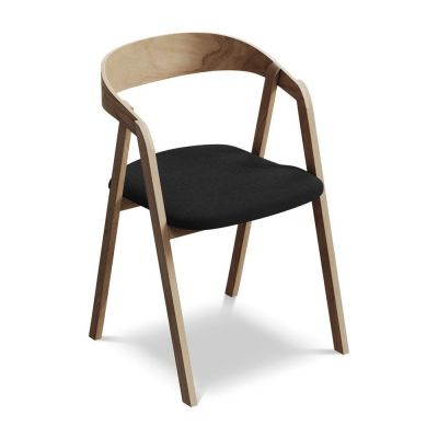 Scaun de sufragerie negru din lemn masiv Erika âu0080Makamii