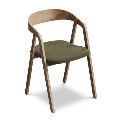 Scaun de sufragerie verde din lemn masiv Erika âu0080Makamii