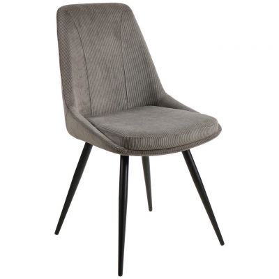 Scaun din lemn, metal, textil, gri