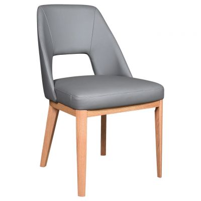 Scaun din lemn, piele,