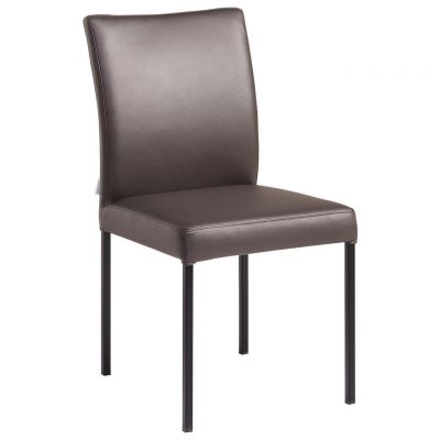 Scaun din metal, piele, cappuccino