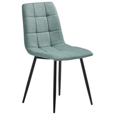 Scaun din metal, textil, verde, negru