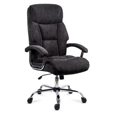 Scaun directorial din stofă cu arcuri și bază metalică OFF 709 negru