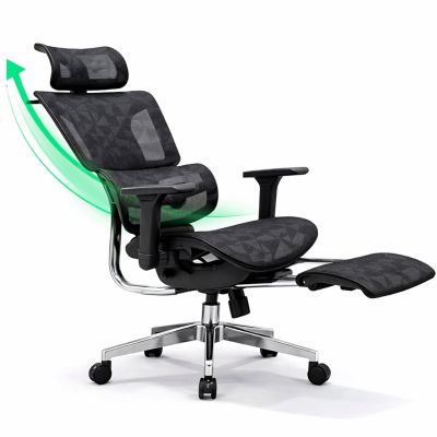 Scaun ergonomic Timebox, Cotiere 5D, pana la 150 kg, 150°, Negru - Default Title