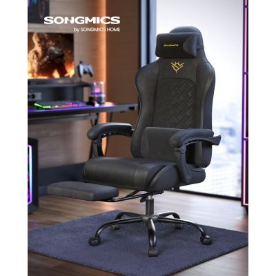 Scaun gaming, Nerone, Negru, 70x70x133 cm