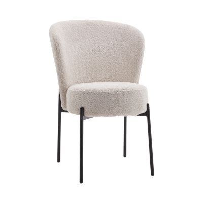 Scaun Model Houlian, Crem/Negru, 46x66x89 cm