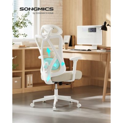 Scaun: Scaun birou, Verona, Crem, 70x70x125 cm