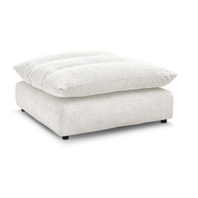 Taburet alb cu tapiÈu009Berie din chenille Neil âu0080Bobochic Paris