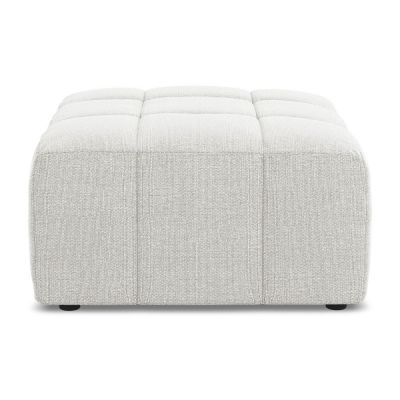 Taburet alb cu tapiÈu009Berie din Èu009BesÄu0083turÄbouclÃ© Aloha âu0080Makamii