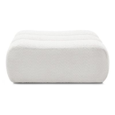 Taburet alb cu tapiÈu009Berie din Èu009BesÄu0083turÄbouclÃ© Azra âu0080Bobochic Paris