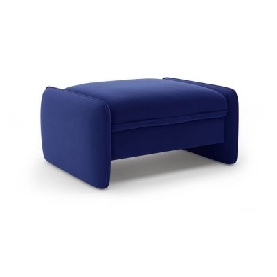 Taburet albastru cu tapiÈu009Berie din catifea Georgia âu0080Micadoni