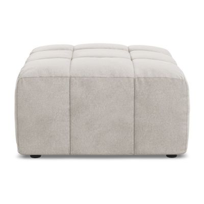 Taburet bej cu tapiÈerie din catifea Aloha âMakamii