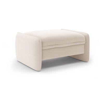 Taburet crem cu tapiÈu009Berie din catifea Georgia âu0080Micadoni