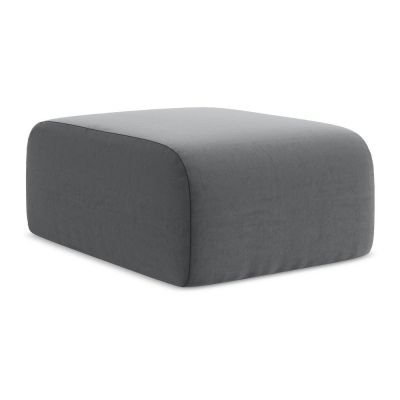 Taburet gri cu tapiÈu009Berie din catifea Lani âu0080Makamii