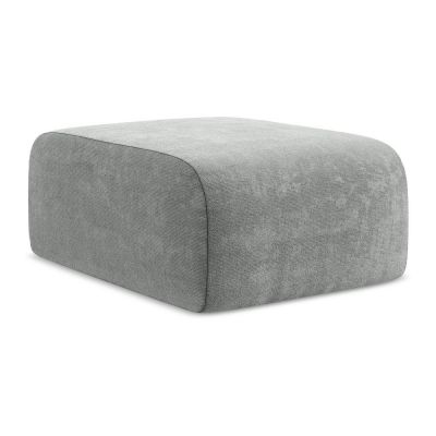 Taburet gri cu tapiÈu009Berie din chenille Lani âu0080Makamii