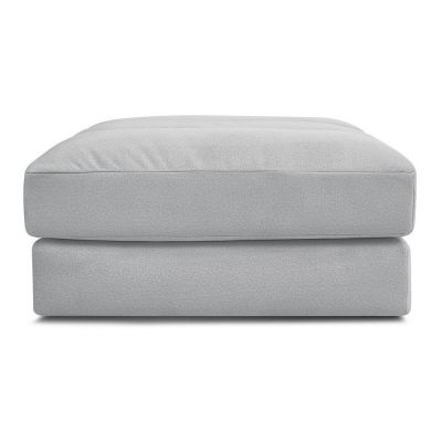 Taburet gri deschis cu tapiÈu009Berie din catifea Sierra âu0080Bobochic Paris