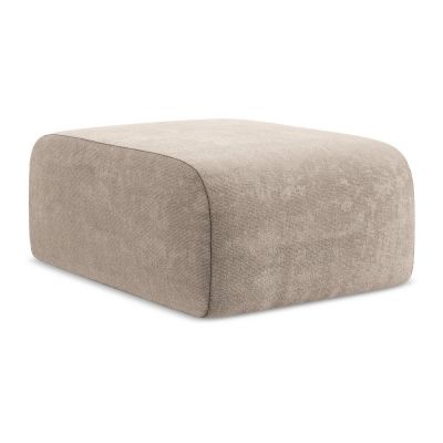 Taburet maro deschis cu tapiÈu009Berie din chenille Lani âu0080Makamii