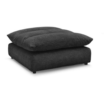 Taburet negru cu tapiÈu009Berie din chenille Neil âu0080Bobochic Paris