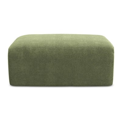 Taburet verde cu tapiÈerie din chenille Kona âMakamii