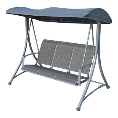 Balansoar de grădină gri din metal Hollywood – Rojaplast