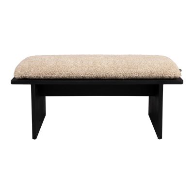 Bancă bej cu tapițerie din țesătură bouclé Shiho – Dutchbone