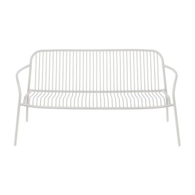 Bancă de grădină gri deschis din metal Yua Wire – Blomus