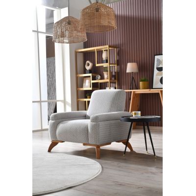 Fotoliu, Atelier del Sofa, 383EVN1253, Poliester, Gri / Cafea
