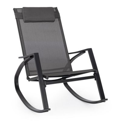 Fotoliu de grădină gri antracit din metal Ercolano – Bizzotto