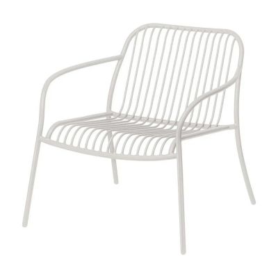 Fotoliu de grădină gri deschis din metal Yua Wire – Blomus