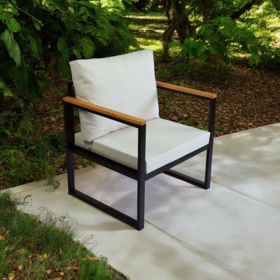 Fotoliu de gradina, Hanah Home, CPT5541-80, 70x75x62 cm, Bej