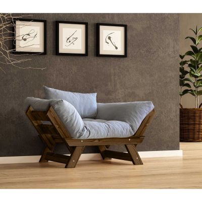 Fotoliu de gradina, Hanah Home, CPT8133-140, Nuc / Gri