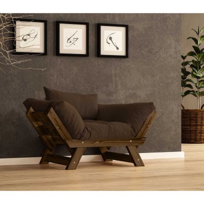 Fotoliu de gradina, Hanah Home, CPT8134-140, Nuc / Maro