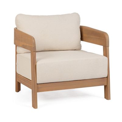 Fotoliu de grădină în culoare naturală din lemn masiv Pablo – Bizzotto