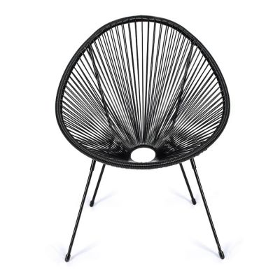 Fotoliu de grădină negru din metal/din plastic Avocado Comfort – Bonami Selection