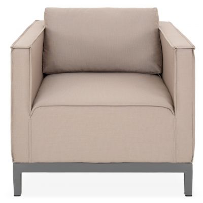 Fotoliu, Eon, L.85 l.78 H.67 cm, aluminiu, gri