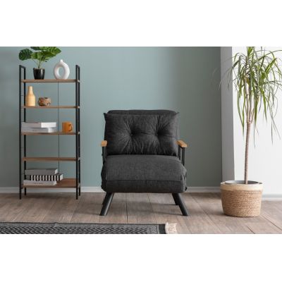 Fotoliu extensibil, Atelier del Sofa, 859FTN2820, Gri inchis