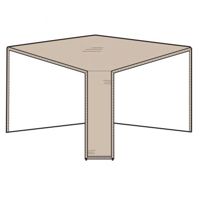 Husa protectie element colt, 4Season, L.101 l.101 H.81 cm, vinil, crem