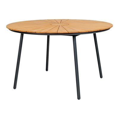 Masă de grădină rotundă din lemn de tec ø 130 cm Cleveland – House Nordic