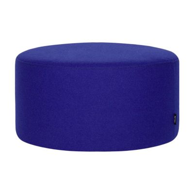 Puf albastru cu tapițerie din lână Folk – noo.ma